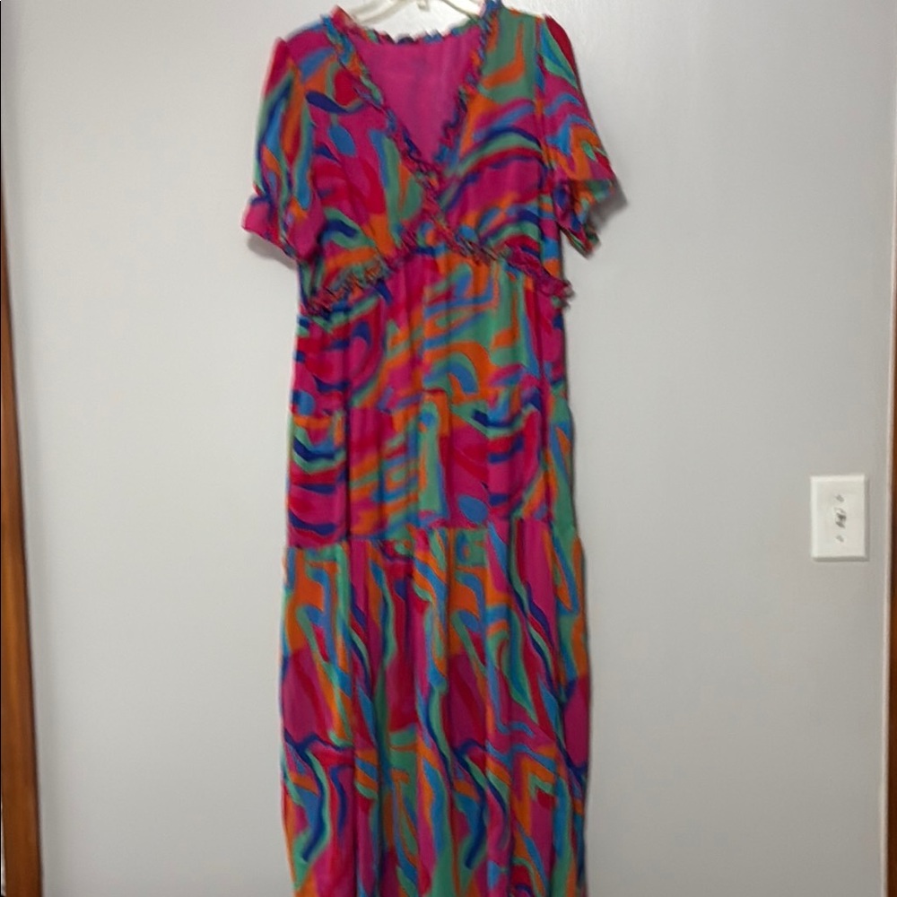 Long colorful dress size XL